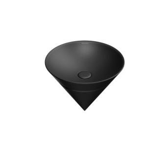 CO.wbi.44/BLK.M Раковина CONO 44 с бортиком, встраиваемая сверху, черная матовая КЕРАМА МАРАЦЦИ фото CO.wbi.44/BLK.M Раковина CONO 44 с бортиком, встраиваемая сверху, черная матовая КЕРАМА МАРАЦЦИ