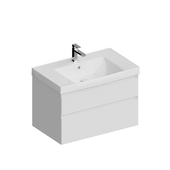 CUB.80.2/WHT.M Тумба CUBO подвесная с ящиками 80, белая матовая КЕРАМА МАРАЦЦИ фото CUB.80.2/WHT.M Тумба CUBO подвесная с ящиками 80, белая матовая КЕРАМА МАРАЦЦИ