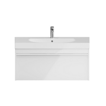 MO.100.1+1/WHT Тумба MODULA подвесная 100 с ящиком 1+1, белая глянцевая КЕРАМА МАРАЦЦИ фото MO.100.1+1/WHT Тумба MODULA подвесная 100 с ящиком 1+1, белая глянцевая КЕРАМА МАРАЦЦИ
