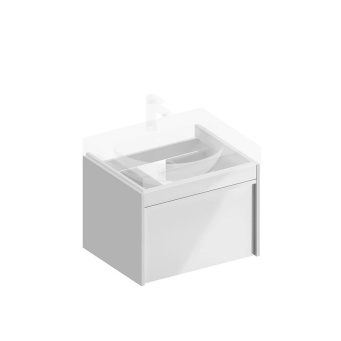 MOD.60.1+1/WHT Тумба MODULA подвесная 60 с ящиком 1+1, белая глянцевая КЕРАМА МАРАЦЦИ фото MOD.60.1+1/WHT Тумба MODULA подвесная 60 с ящиком 1+1, белая глянцевая КЕРАМА МАРАЦЦИ