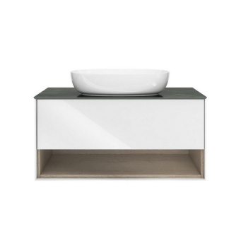 PLB.M.100.1/WHT Тумба PLAZA Modern подвесная 100 белый 1 ящик + полка КЕРАМА МАРАЦЦИ фото PLB.M.100.1/WHT Тумба PLAZA Modern подвесная 100 белый 1 ящик + полка КЕРАМА МАРАЦЦИ