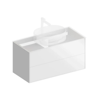 PLB.M.100.2/WHT.V Тумба PLAZA Modern подвесная 100, 2 ящика, белая глянцевая КЕРАМА МАРАЦЦИ фото PLB.M.100.2/WHT.V Тумба PLAZA Modern подвесная 100, 2 ящика, белая глянцевая КЕРАМА МАРАЦЦИ