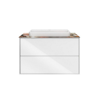 PLB.M.80.2/WHT Тумба PLAZA Modern подвесная 80 белый 2 ящика КЕРАМА МАРАЦЦИ фото PLB.M.80.2/WHT Тумба PLAZA Modern подвесная 80 белый 2 ящика КЕРАМА МАРАЦЦИ
