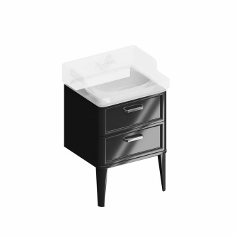 PO.M.60.2/BLK Тумба POMPEI напольная с 2 ящиками 60, черная глянцевая КЕРАМА МАРАЦЦИ фото PO.M.60.2/BLK Тумба POMPEI напольная с 2 ящиками 60, черная глянцевая КЕРАМА МАРАЦЦИ