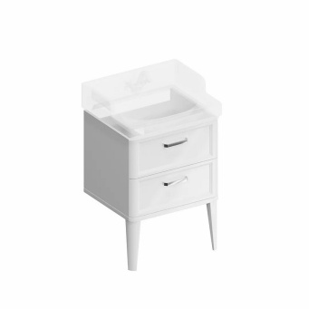 PO.M.60.2/WHT Тумба POMPEI напольная с 2 ящиками 60, белая глянцевая КЕРАМА МАРАЦЦИ фото PO.M.60.2/WHT Тумба POMPEI напольная с 2 ящиками 60, белая глянцевая КЕРАМА МАРАЦЦИ