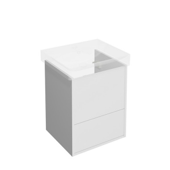 PRO.50.2/WHT Тумба PRO подвесная 2 ящика 50, белая матовая КЕРАМА МАРАЦЦИ фото PRO.50.2/WHT Тумба PRO подвесная 2 ящика 50, белая матовая КЕРАМА МАРАЦЦИ