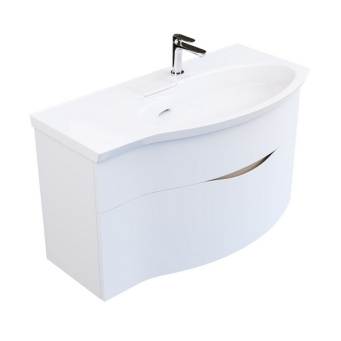RV.100Rh/WHT.M Тумба RIVA 100 см правая, белая матовая КЕРАМА МАРАЦЦИ фото RV.100Rh/WHT.M Тумба RIVA 100 см правая, белая матовая КЕРАМА МАРАЦЦИ