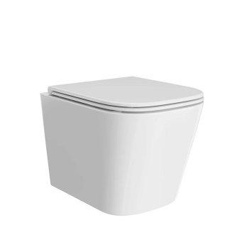 CU.wc.02 Унитаз CUBO подвесной безободковый с крепежом и сиденьем, белый глянцевый КЕРАМА МАРАЦЦИ фото CU.wc.02 Унитаз CUBO подвесной безободковый с крепежом и сиденьем, белый глянцевый КЕРАМА МАРАЦЦИ