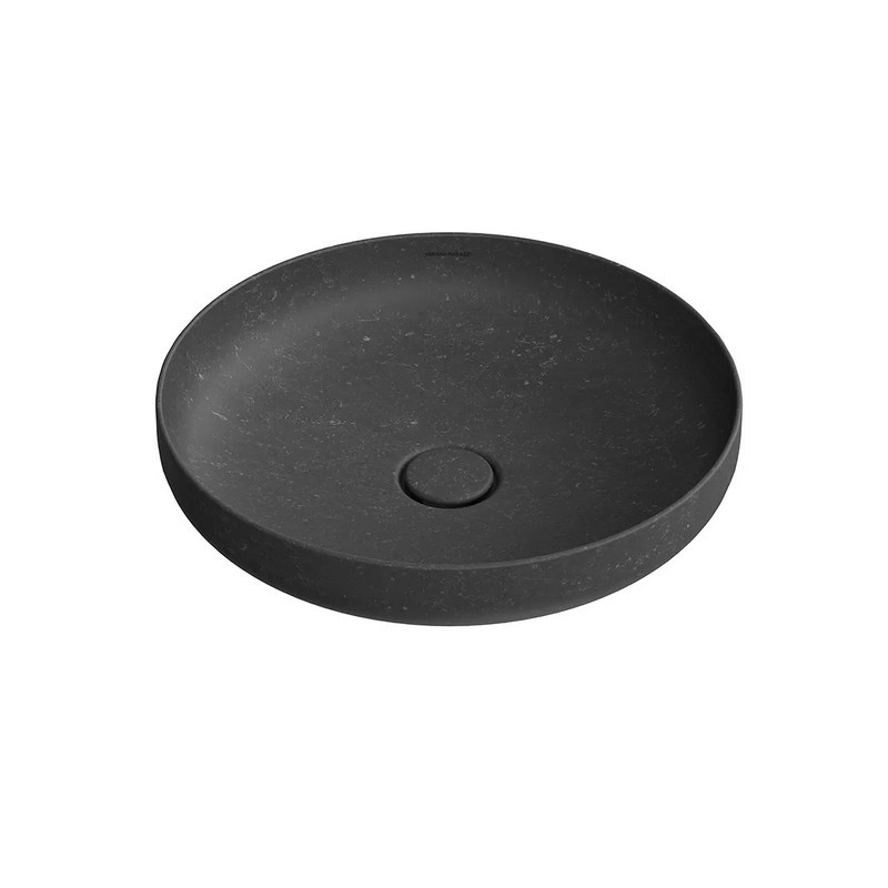 KMSFWb46MBlSt0 Раковина SAFI накладная 46 с крепежом и донным клапаном, черный камень КЕРАМА МАРАЦЦИ фото KMSFWb46MBlSt0 Раковина SAFI накладная 46 с крепежом и донным клапаном, черный камень КЕРАМА МАРАЦЦИ