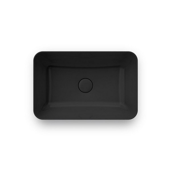 PLR.NN.wb.55/BLK.M Раковина PLAZA 55х36 см накладная без отвер. под смеситель c дон. клапаном, черная КЕРАМА МАРАЦЦИ фото PLR.NN.wb.55/BLK.M Раковина PLAZA 55х36 см накладная без отвер. под смеситель c дон. клапаном, черная КЕРАМА МАРАЦЦИ