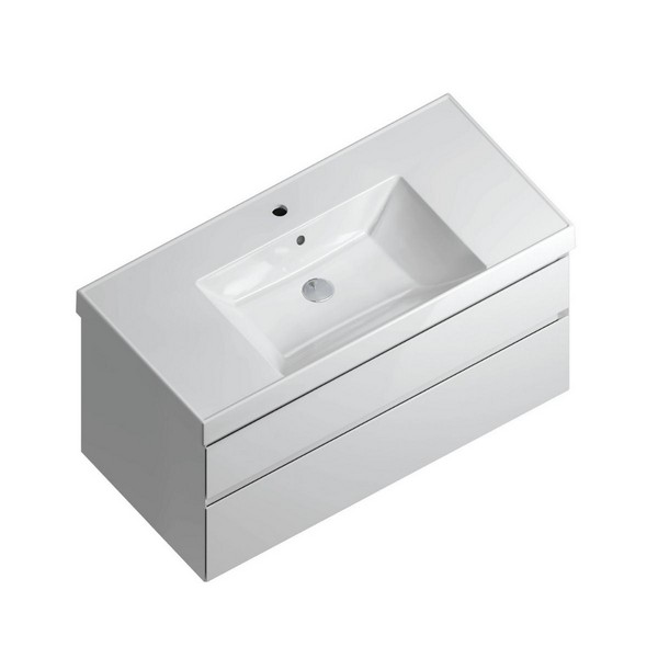 CU.100/WHT Тумба CUBO подвесная 100 белая 2 ящика КЕРАМА МАРАЦЦИ фото CU.100/WHT Тумба CUBO подвесная 100 белая 2 ящика КЕРАМА МАРАЦЦИ