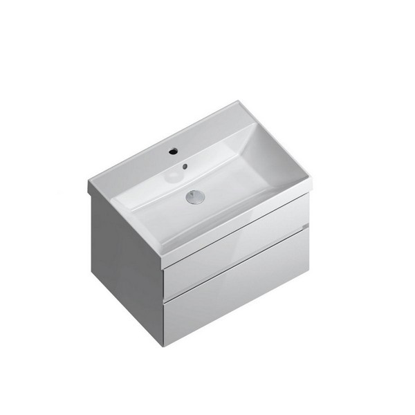 CU.70/WHT Тумба CUBO подвесная 70 белая 2 ящика КЕРАМА МАРАЦЦИ фото CU.70/WHT Тумба CUBO подвесная 70 белая 2 ящика КЕРАМА МАРАЦЦИ