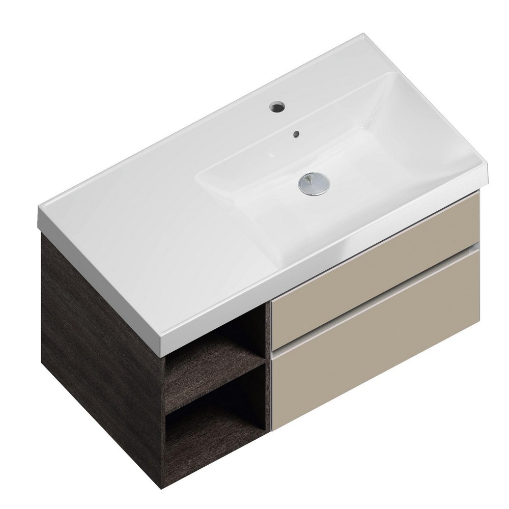 CU.90Rh/LIM Тумба CUBO подвесная 90 правая, лимо, 2 ящика + 2 открытые полки КЕРАМА МАРАЦЦИ фото CU.90Rh/LIM Тумба CUBO подвесная 90 правая, лимо, 2 ящика + 2 открытые полки КЕРАМА МАРАЦЦИ