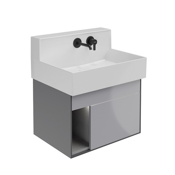 LO.M.65/GRAY Тумба LOGICA M подвесная 2 выдвижных ящика 65, серый КЕРАМА МАРАЦЦИ фото LO.M.65/GRAY Тумба LOGICA M подвесная 2 выдвижных ящика 65, серый КЕРАМА МАРАЦЦИ