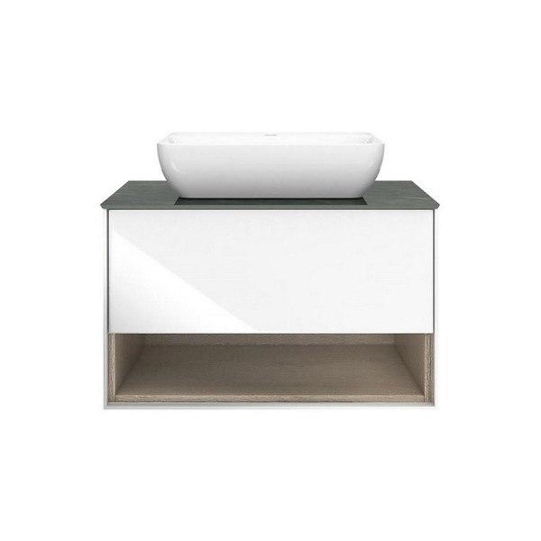 PLB.M.80.1/WHT Тумба PLAZA Modern подвесная 80 белый 1 ящик + полка КЕРАМА МАРАЦЦИ фото PLB.M.80.1/WHT Тумба PLAZA Modern подвесная 80 белый 1 ящик + полка КЕРАМА МАРАЦЦИ
